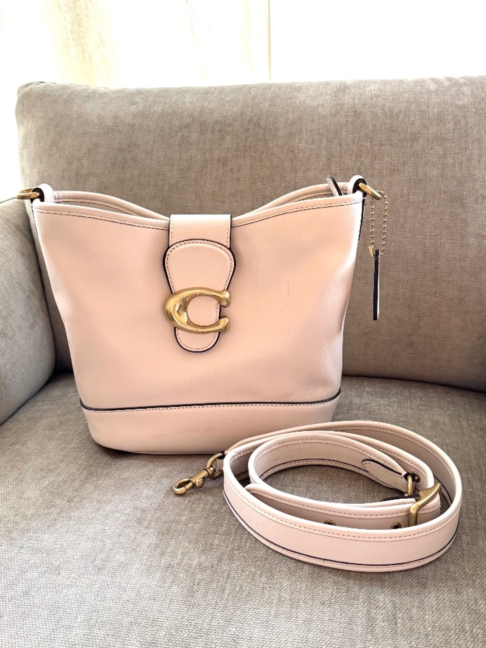 Coach Tali Bucket Bag Chalk CA112 Crossbody Tote Quiet Luxury